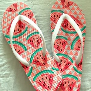 Size 7/8 watermelon flip flops